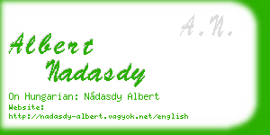 albert nadasdy business card