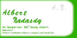 albert nadasdy business card